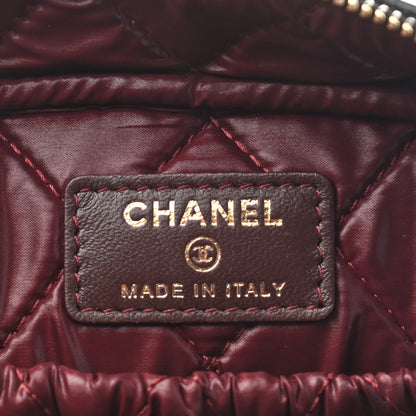 Chanel Lambskin Quilted Medium Curvy Pouch Cosmetic Case Black 6 of 7