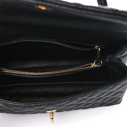 Chanel Caviar Lizard Quilted Small Coco Handle Flap Black 5 of 10