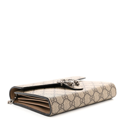 Gucci GG Supreme Monogram Mini Dionysus Chain Wallet Beige Taupe 5 of 11