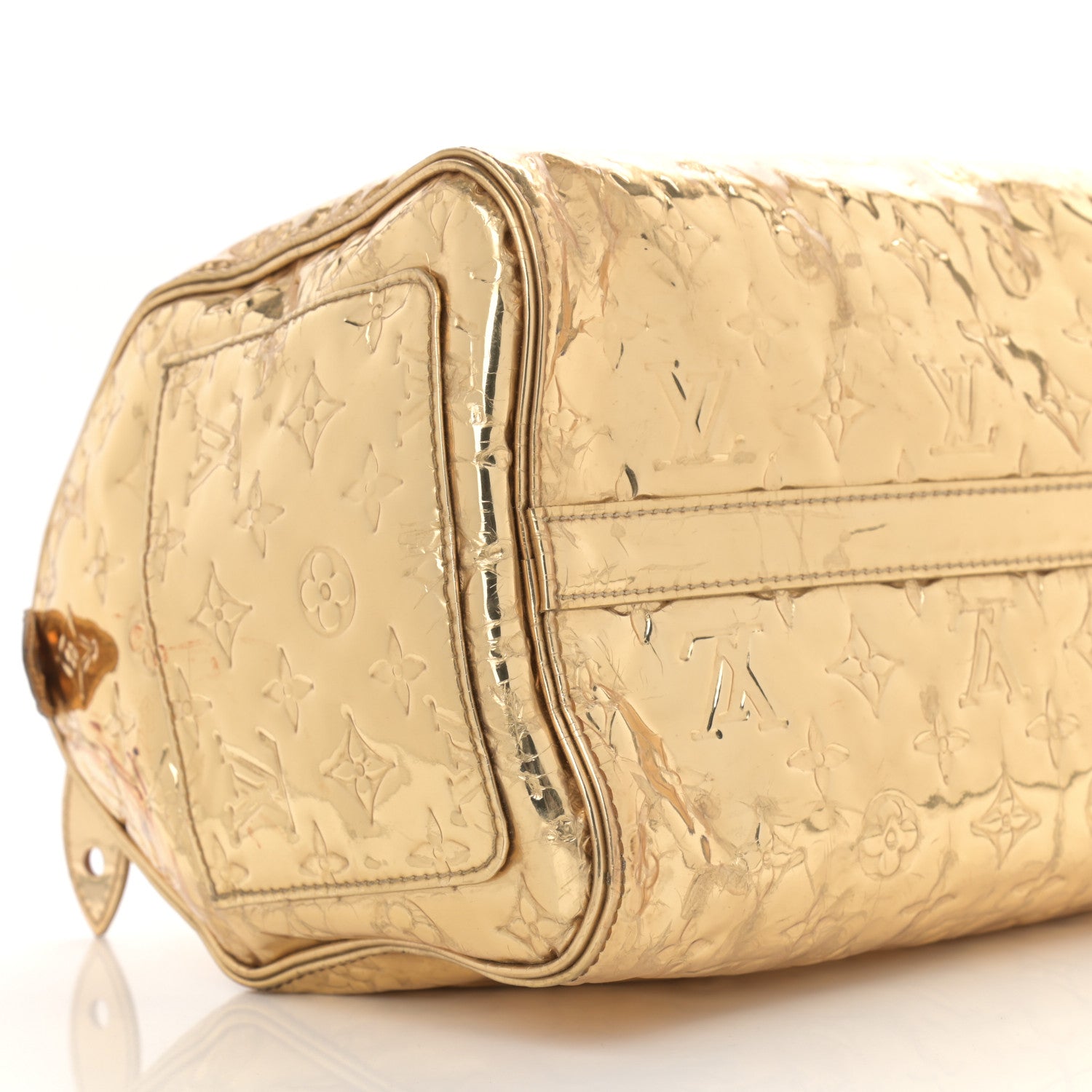 Louis Vuitton Monogram Miroir Speedy 35 Gold 8 of 14