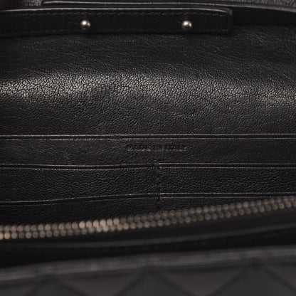 Saint Laurent Lambskin Mixed Matelasse Monogram Charms Chain Wallet Black 7 of 11