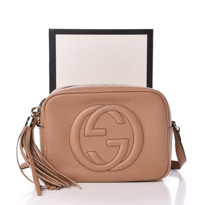 Gucci Pebbled Calfskin Small Soho Disco Bag Camelia 8 of 8