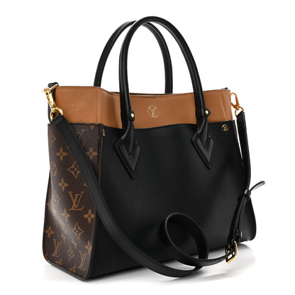 Louis Vuitton Calfskin Monogram On My Side MM Black 3 of 10