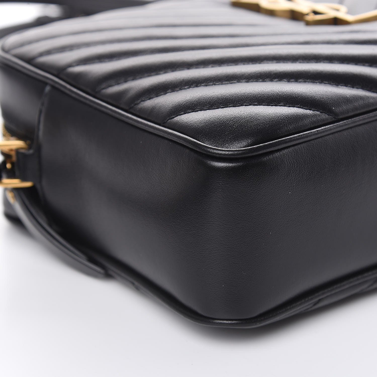 Saint Laurent Calfskin Matelasse Monogram Lou Camera Bag Black 8 of 9