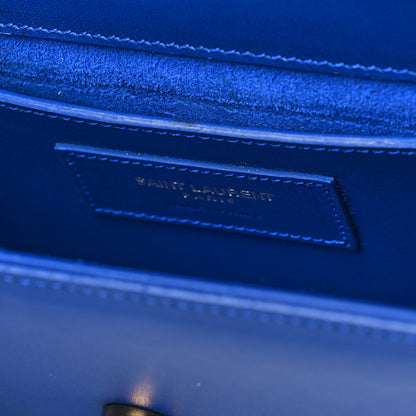 Saint Laurent Calfskin Small Classic Monogram Kate Tassel Satchel Royal Blue 9 of 16