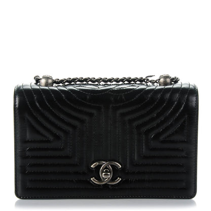 Chanel Glazed Calfskin Quilted Small Korean Garden Flap Black 1 of 8