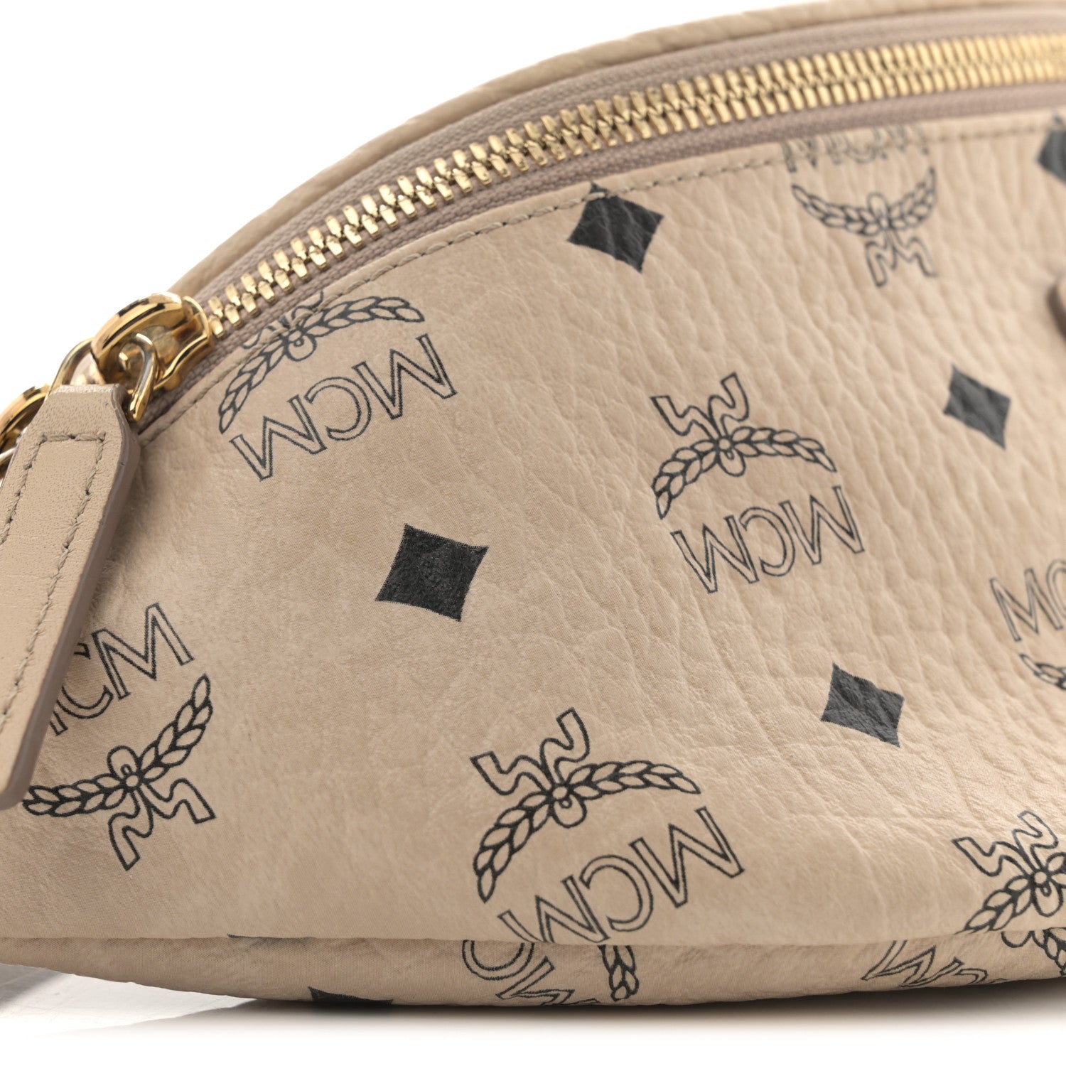 MCM Visetos Stark Belt Bag Beige 8 of 10