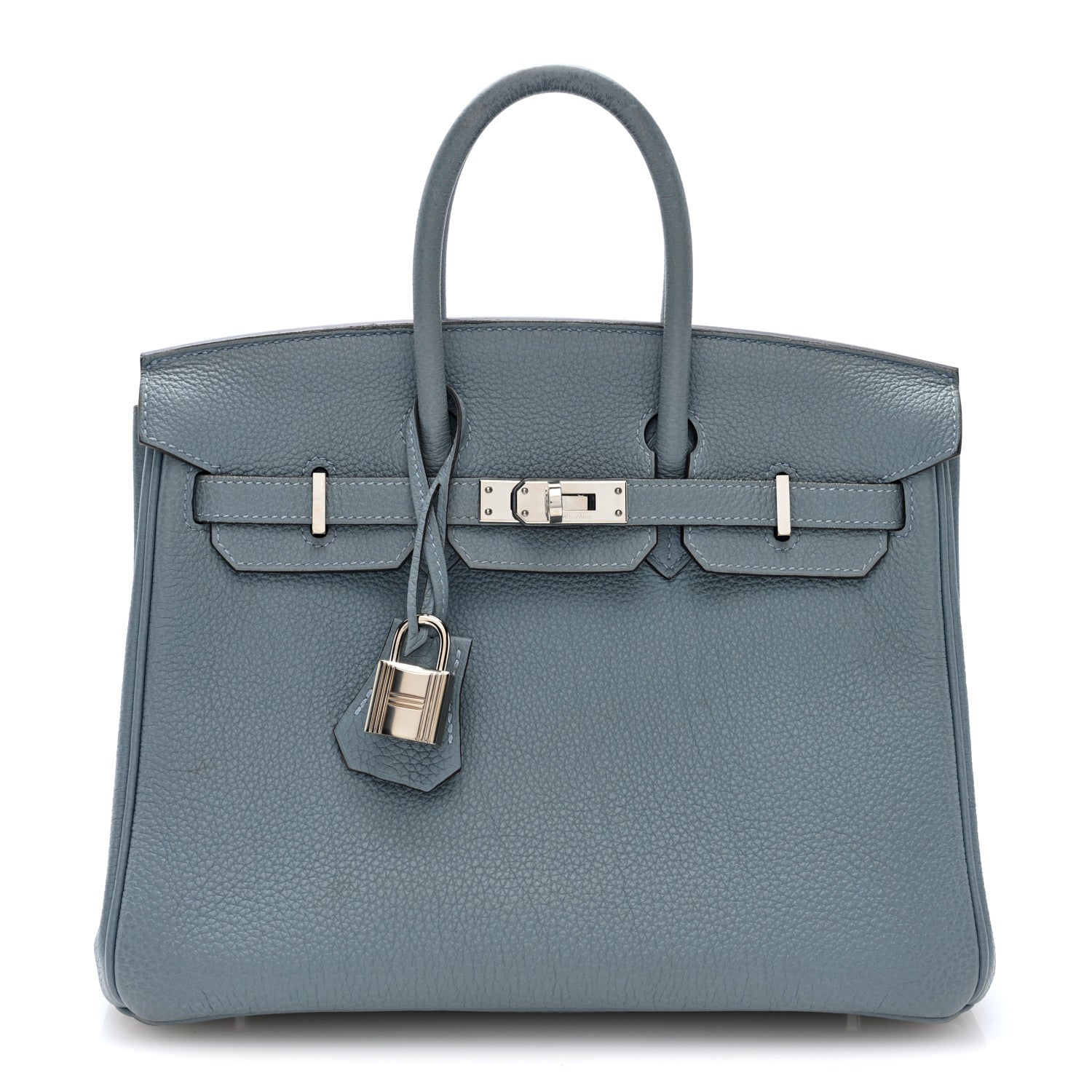 Hermes Togo Verso Birkin 25 Bleu Lin Chai 1 of 10