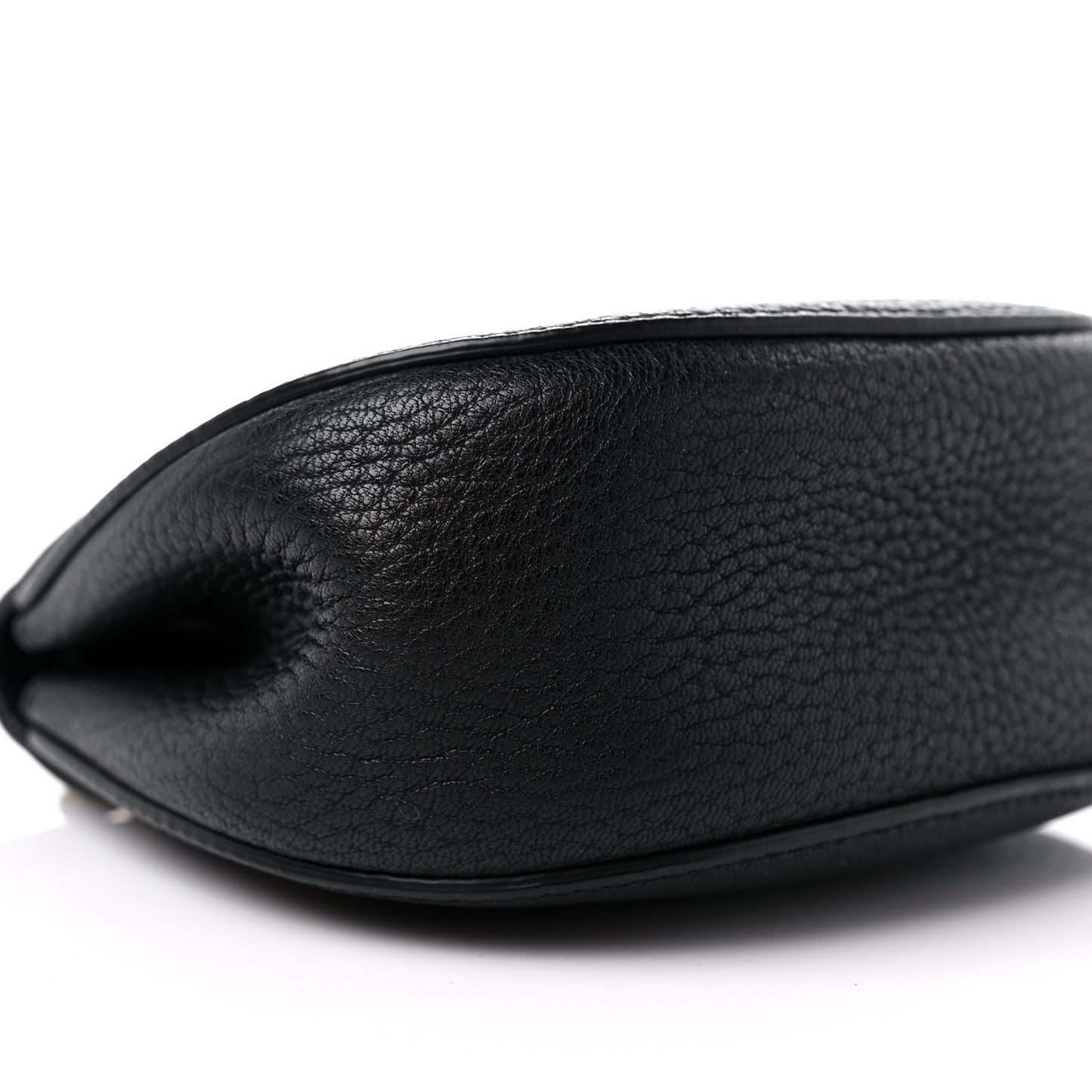 Grained Lambskin Nano Drew Shoulder Bag Black