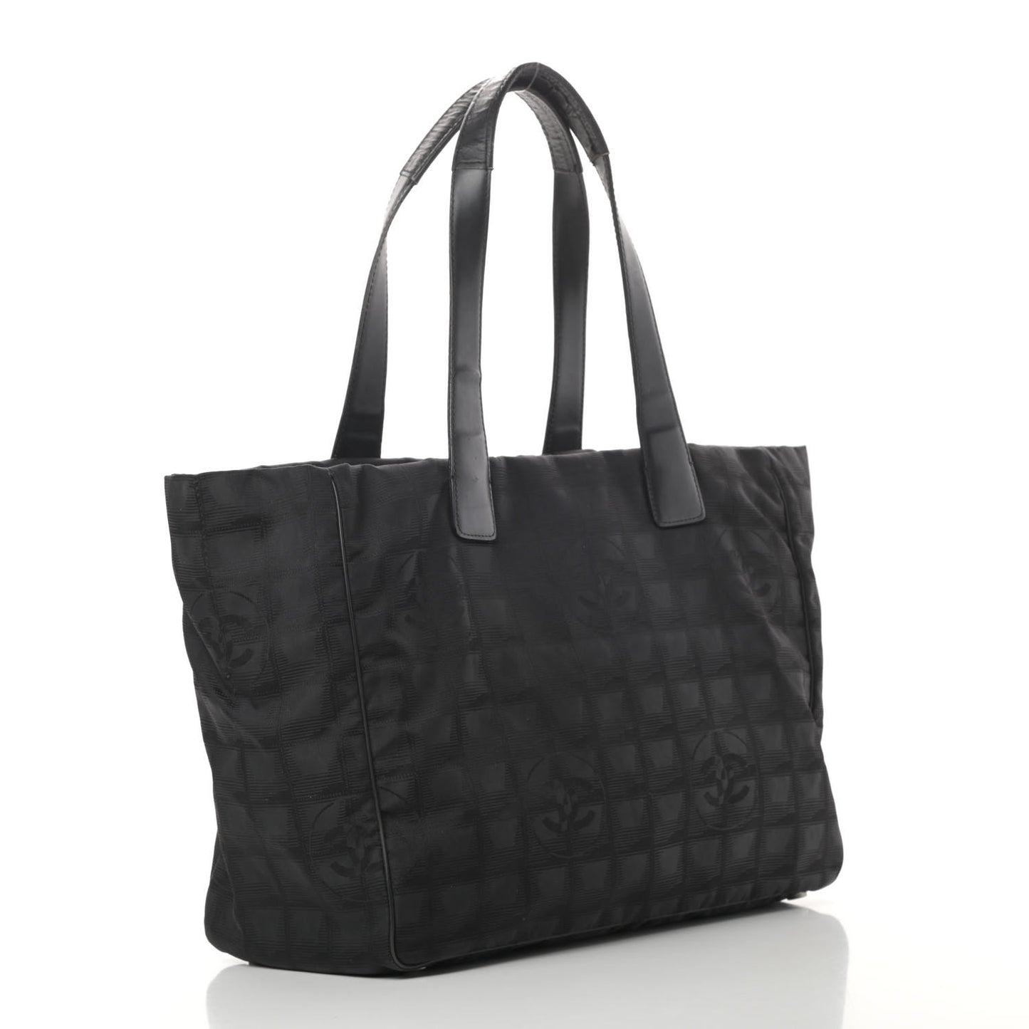 Nylon Large Travel Tote Black
