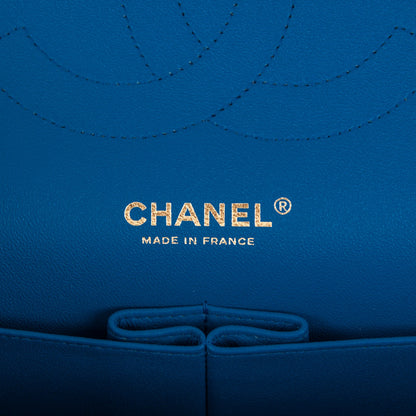 Chanel Lambskin Quilted Jumbo Double Flap Blue 6 of 7