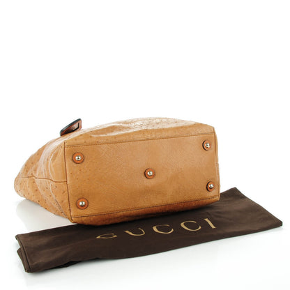 Gucci Ostrich Medium Madison Tote Camel 4 of 7
