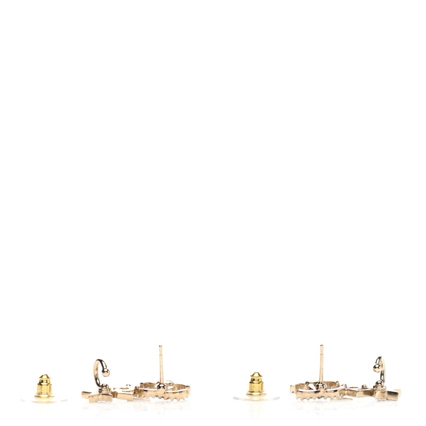 Crystal Star 5 CC Earrings Gold