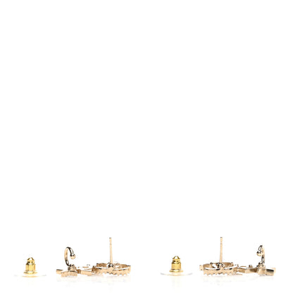 Chanel Crystal Star 5 CC Earrings Gold 3 of 5