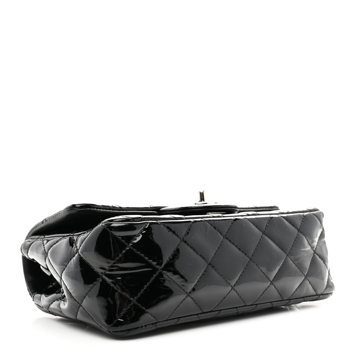 Chanel Patent Calfskin Quilted Mini Rectangular Flap Black 4 of 10
