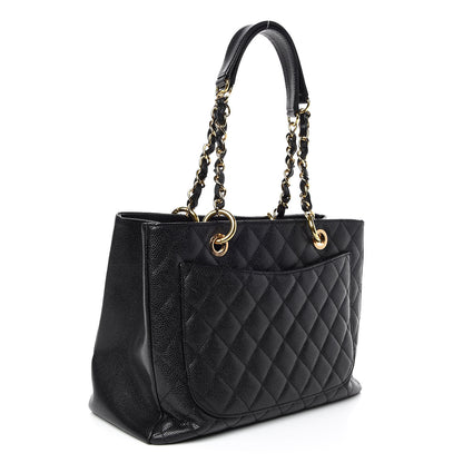 Chanel Caviar Quilted Grand Shopping Tote GST Black 3 of 9