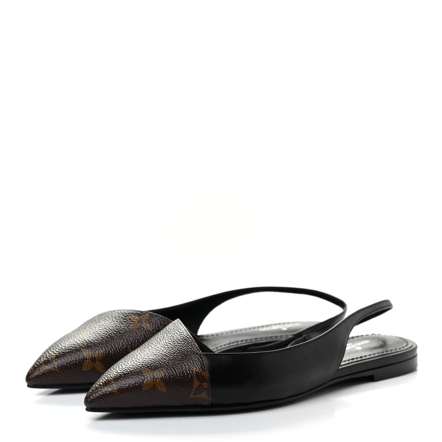 Monogram Cherie Slingback Pumps 36 Black