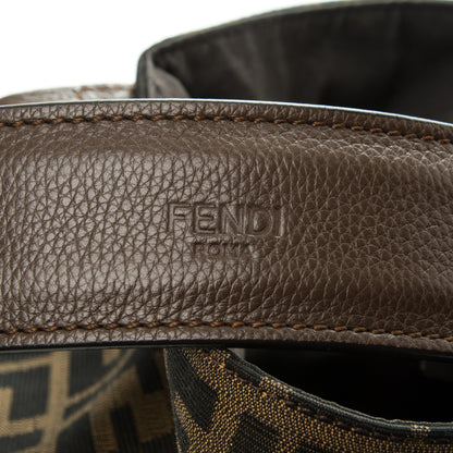 Fendi Zucca Vitello Artic Small Hobo Tobacco Castagna 7 of 8