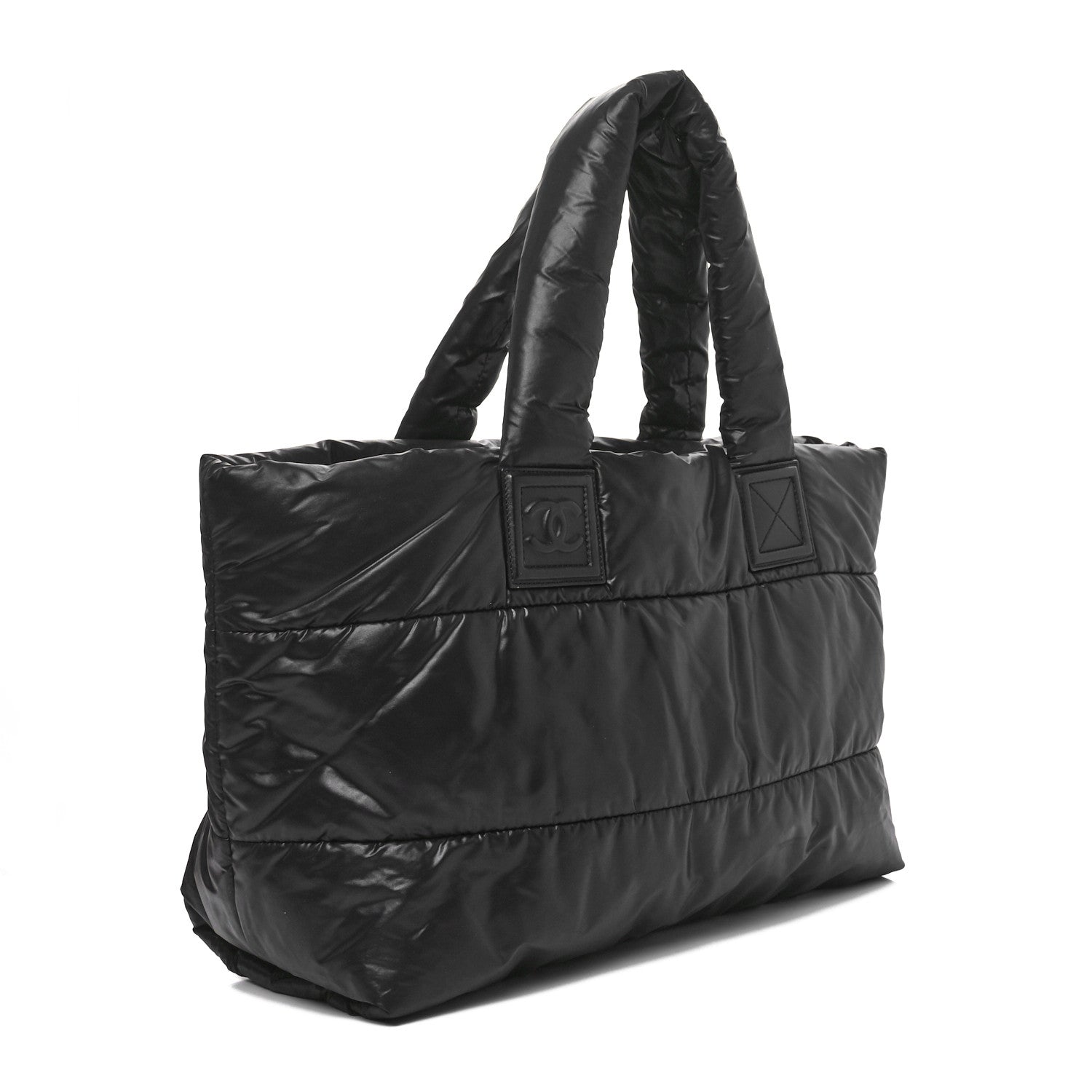 Chanel Nylon Quilted Medium Coco Cocoon Reversible Tote Black 2 of 10