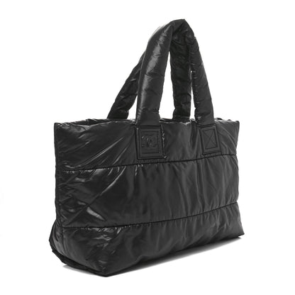 Chanel Nylon Quilted Medium Coco Cocoon Reversible Tote Black 2 of 10
