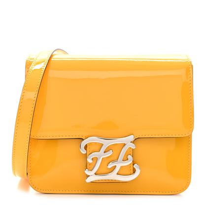 Fendi Vitello Vernice Mou Karligraphy Crossbody Bag Giallo 1 of 12