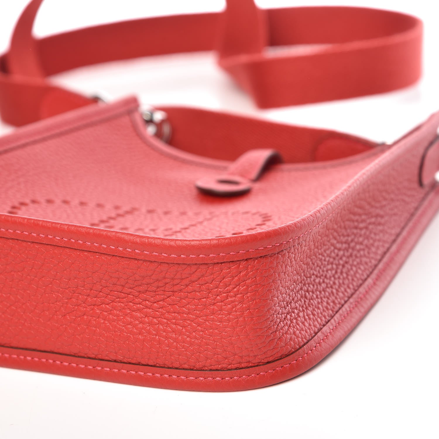 Hermes Taurillon Clemence Evelyne TPM Rouge Casaque 9 of 10