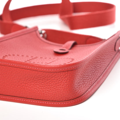 Hermes Taurillon Clemence Evelyne TPM Rouge Casaque 9 of 10