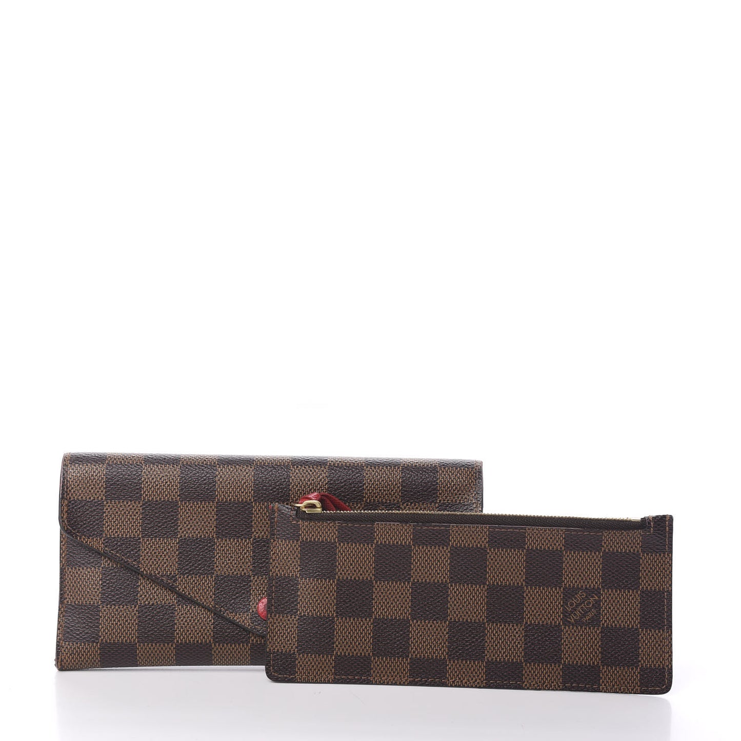 Damier Ebene Josephine Wallet Red