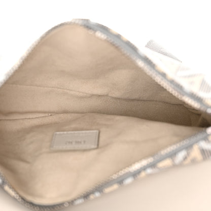 Christian Dior Coated Canvas Calfskin CD Diamond Mens Saddle Bag Greige Multicolor 5 of 14