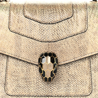 Bulgari Metallic Karung Serpenti Forever Top Handle Gold 6 of 9