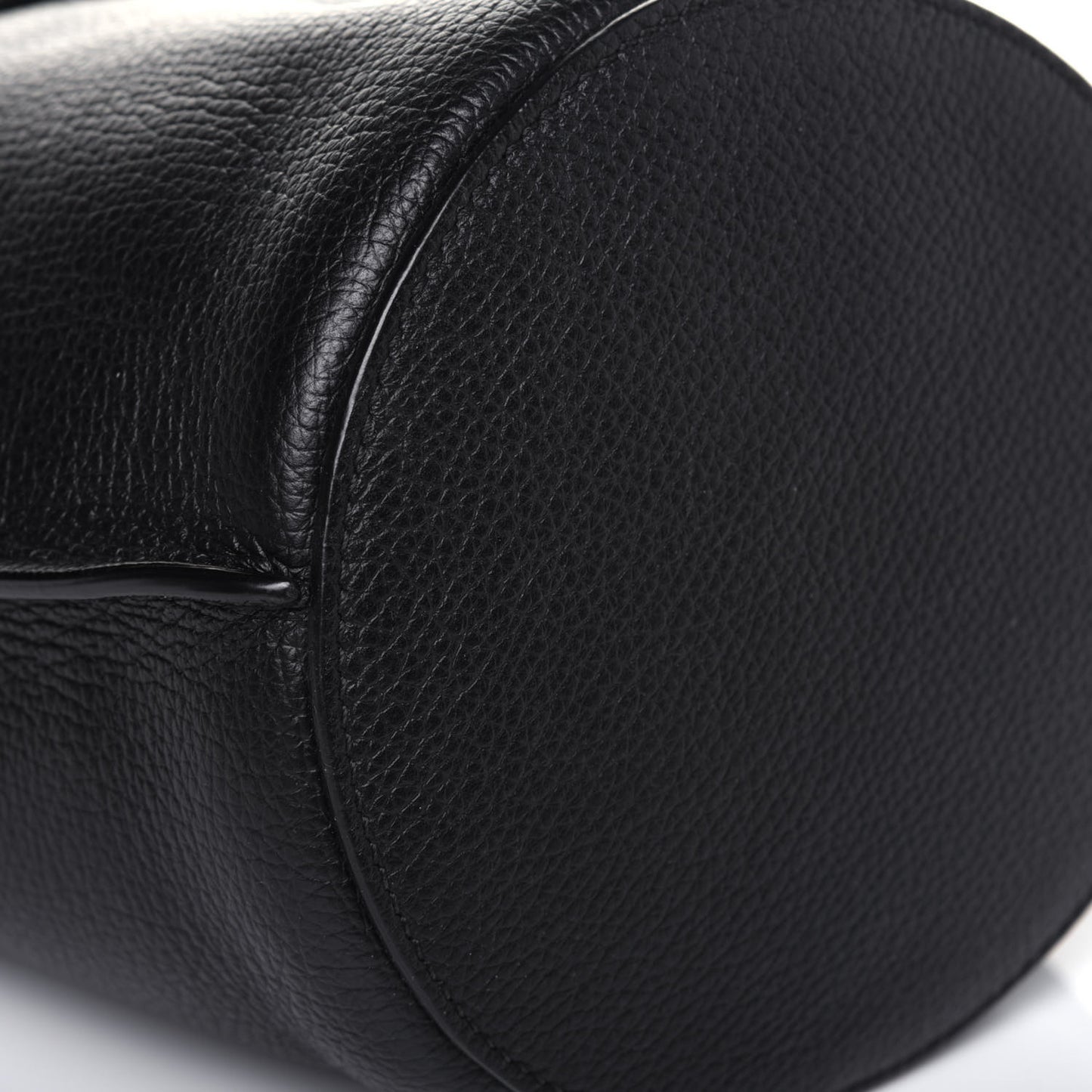 Supple Grained Calfskin Nano Big Bag Bucket Black