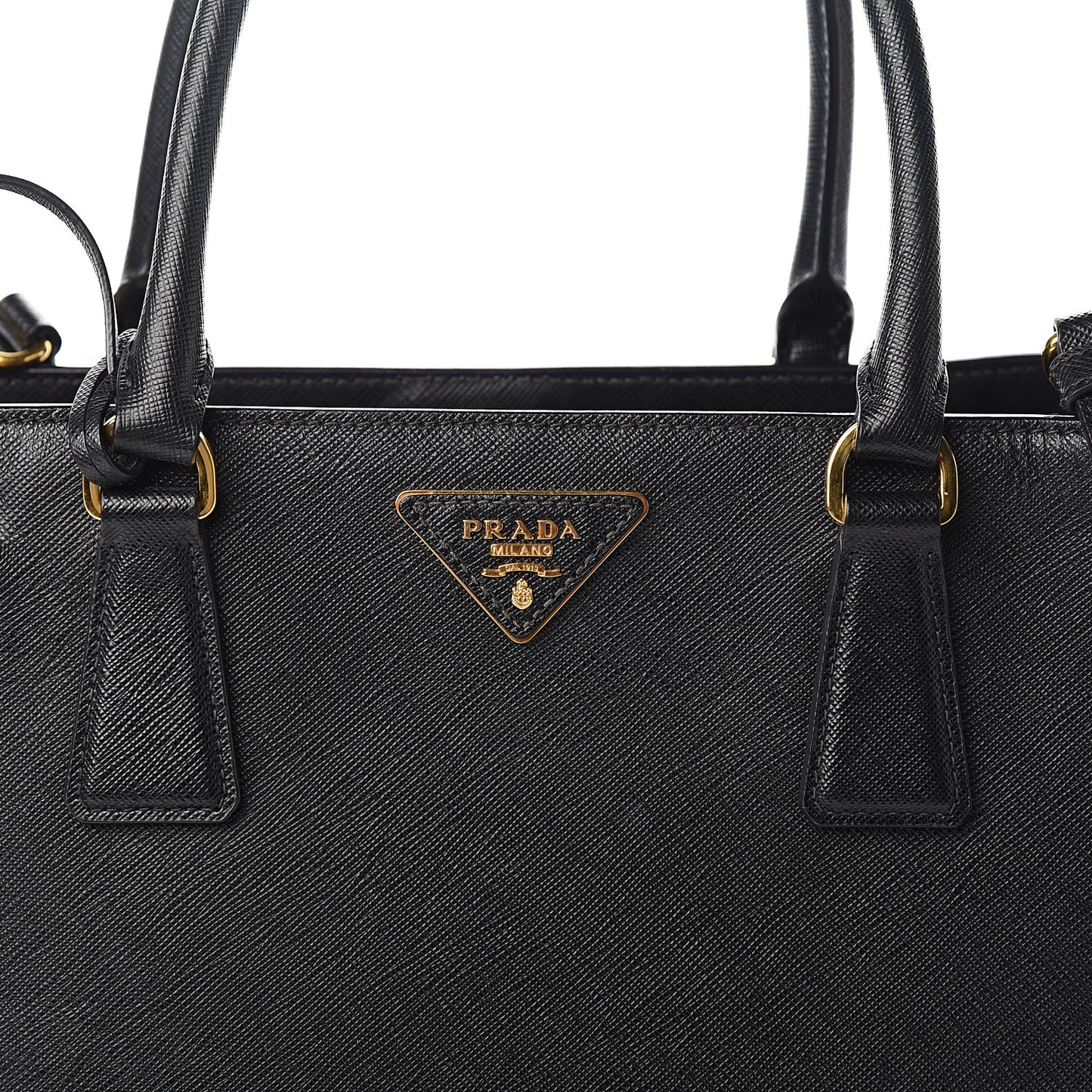 Saffiano Lux Medium Tote Black