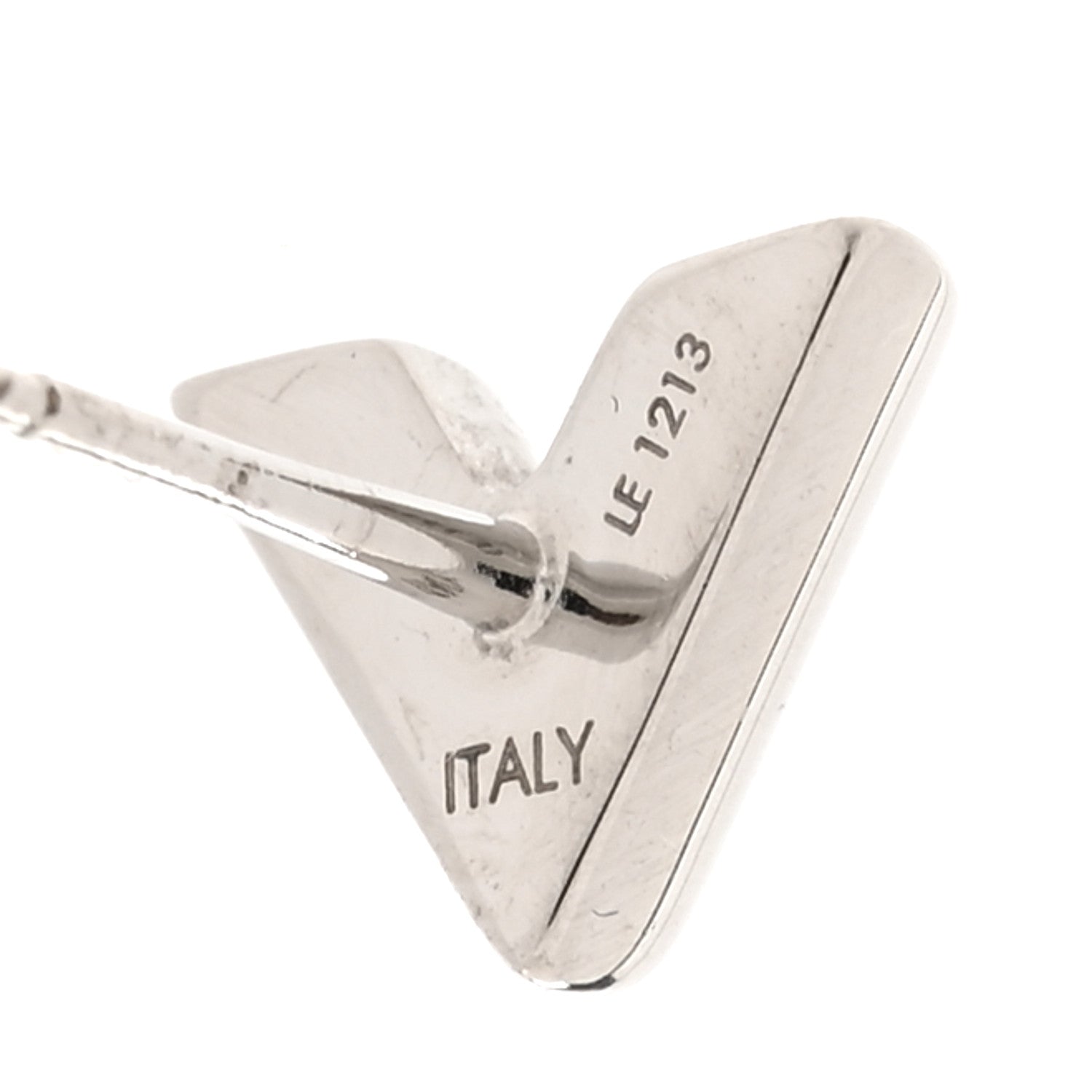 Louis Vuitton Essential V Stud Earrings Silver 4 of 5