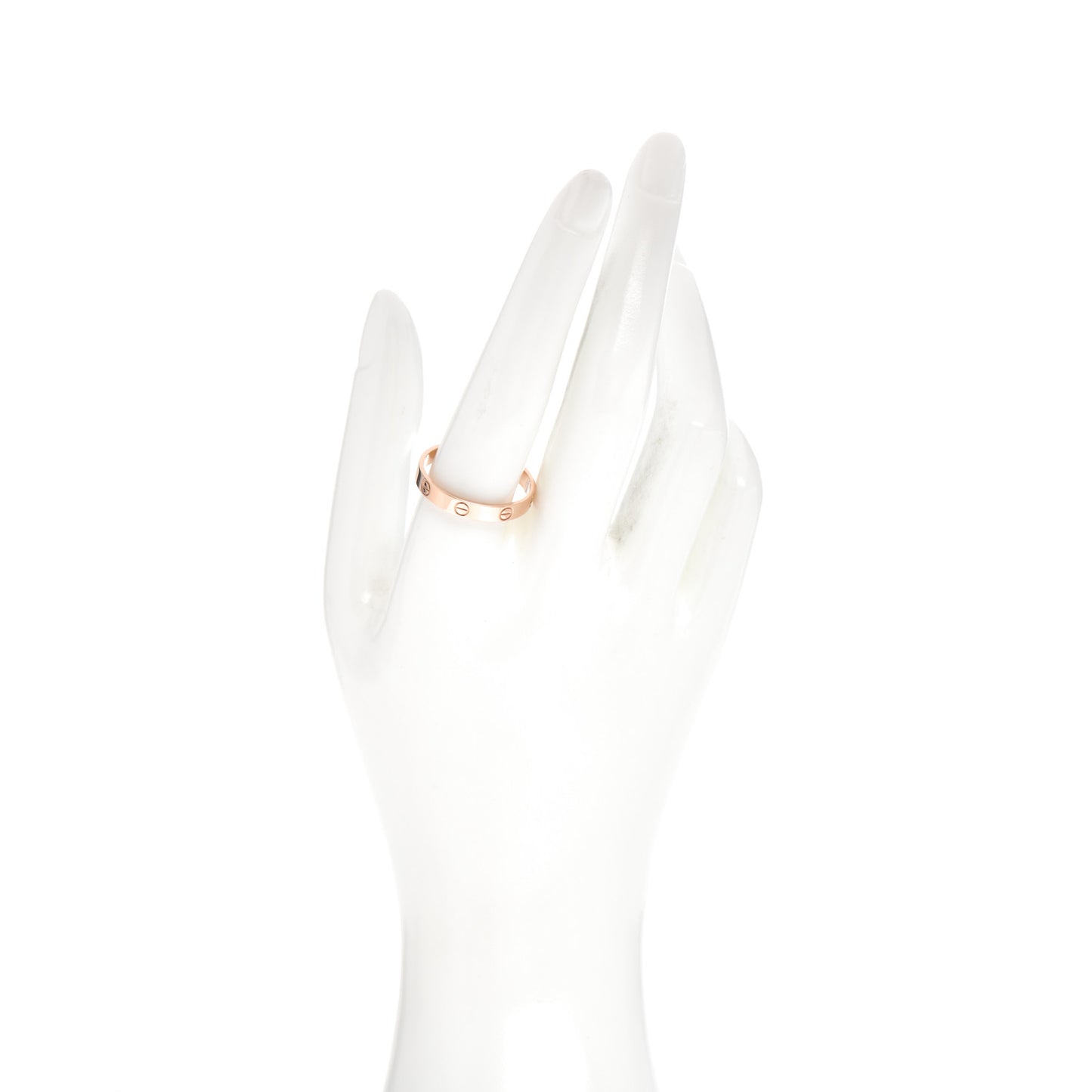 18K Pink Gold 3.5mm LOVE Wedding Band Ring 64 10.75