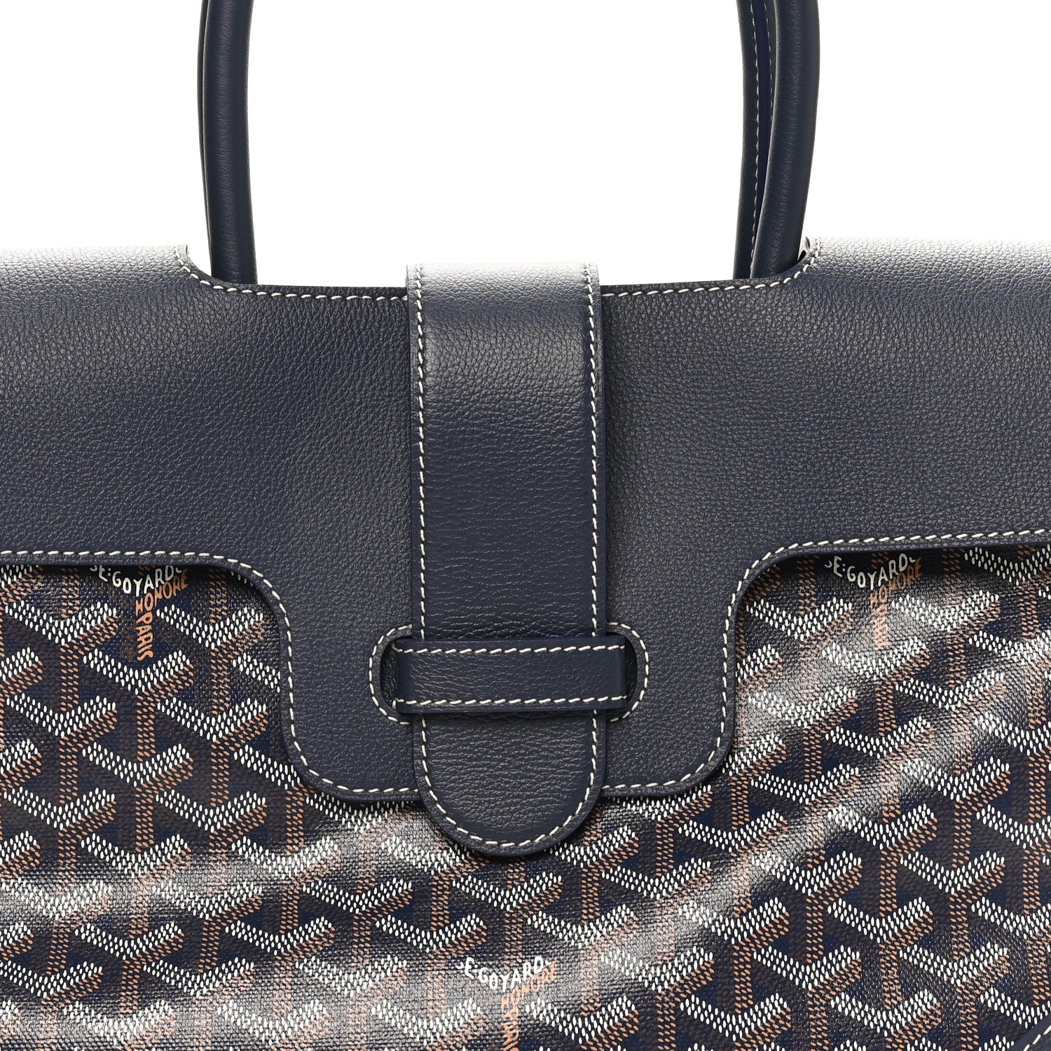 Goyard Goyardine Saigon Tote Navy 7 of 9
