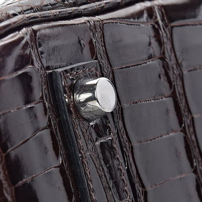 Hermes Shiny Porosus Crocodile Birkin 35 Cocoan 30 of 31
