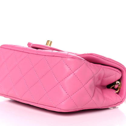 Chanel Lambskin Quilted Mini Pearl Crush Flap Pink 9 of 10