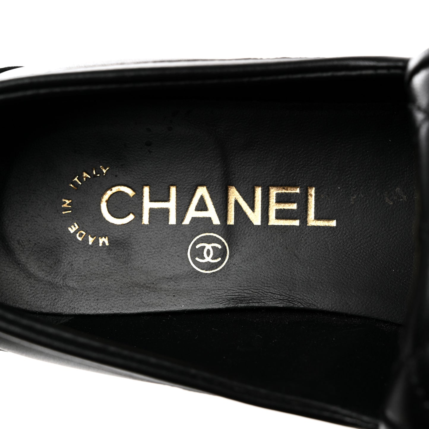 Lambskin Quilted CC Turnlock Loafers 38.5 Black