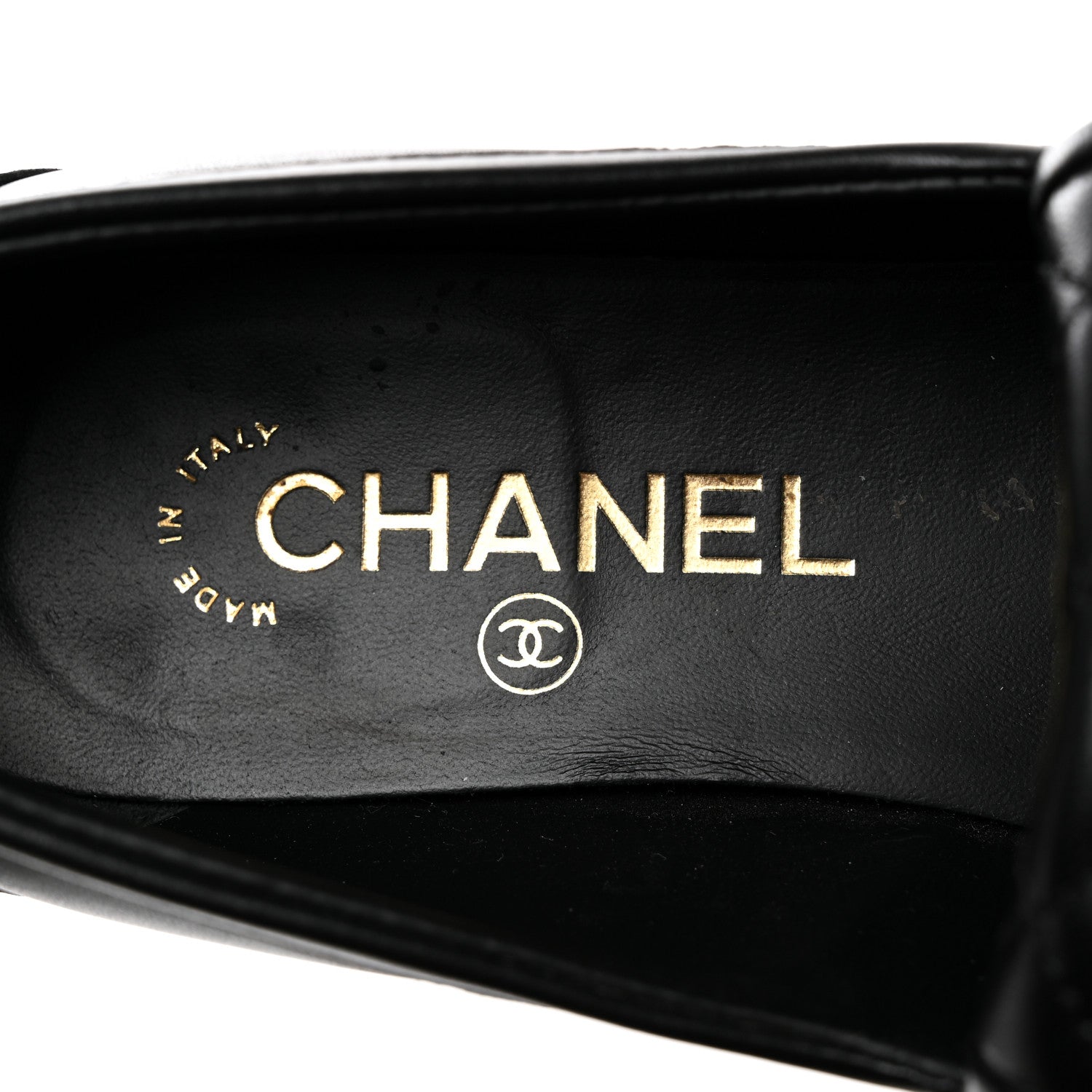 Chanel Lambskin Quilted CC Turnlock Loafers 38.5 Black 6 of 8