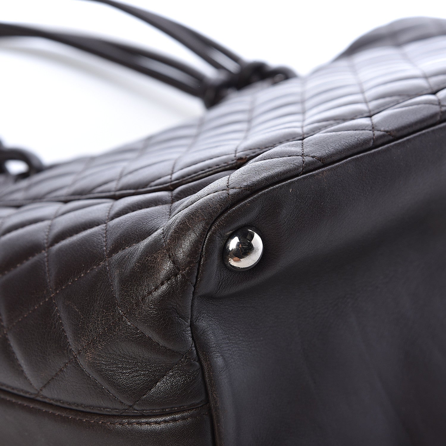 Chanel Calfskin Quilted Large Cambon Tote Brown 9 of 15