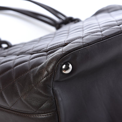 Chanel Calfskin Quilted Large Cambon Tote Brown 9 of 15