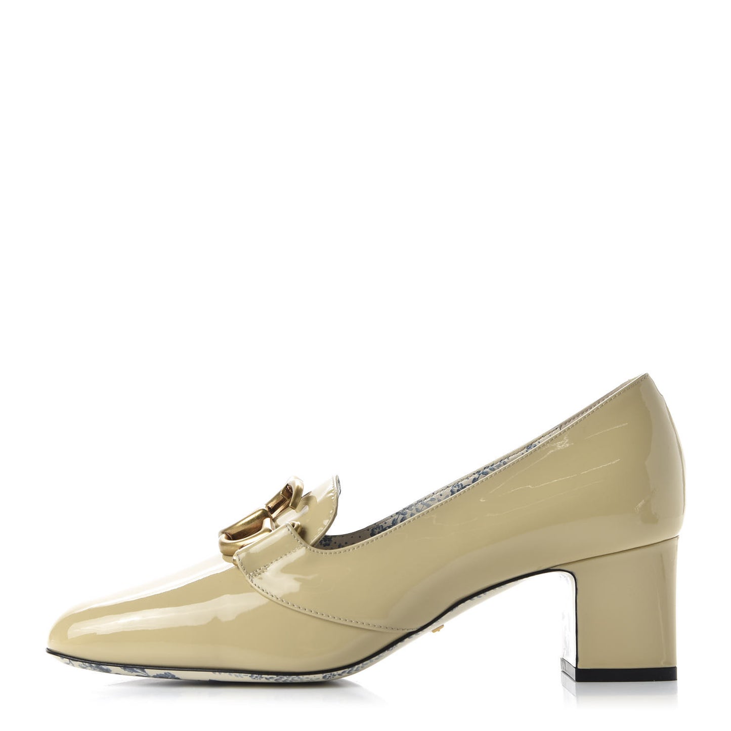 Vernice GG Victoire 55mm Loafer Pumps 39.5 Sand Storm