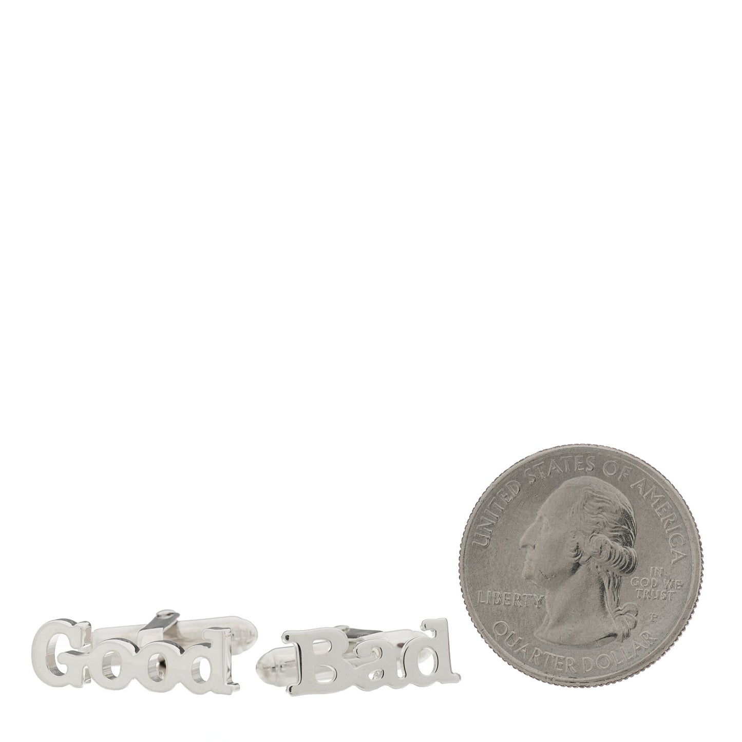 Sterling Silver Good Bad Cufflinks