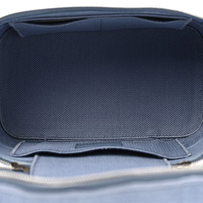 Christian Dior Canvas Embroidered Cannage Diortravel Vanity Case Blue 4 of 9