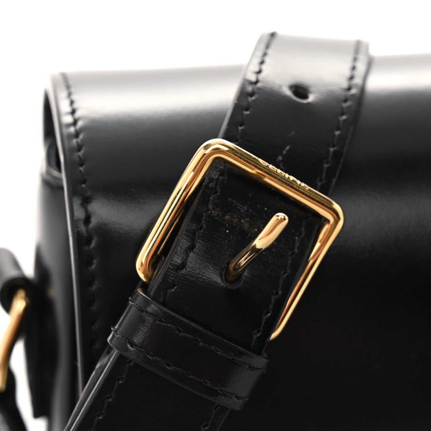 Celine Shiny Calfskin Medium Triomphe Black 12 of 14