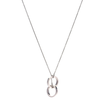 Tiffany Sterling Silver 1837 Interlocking Circles Pendant Necklace 1 of 6