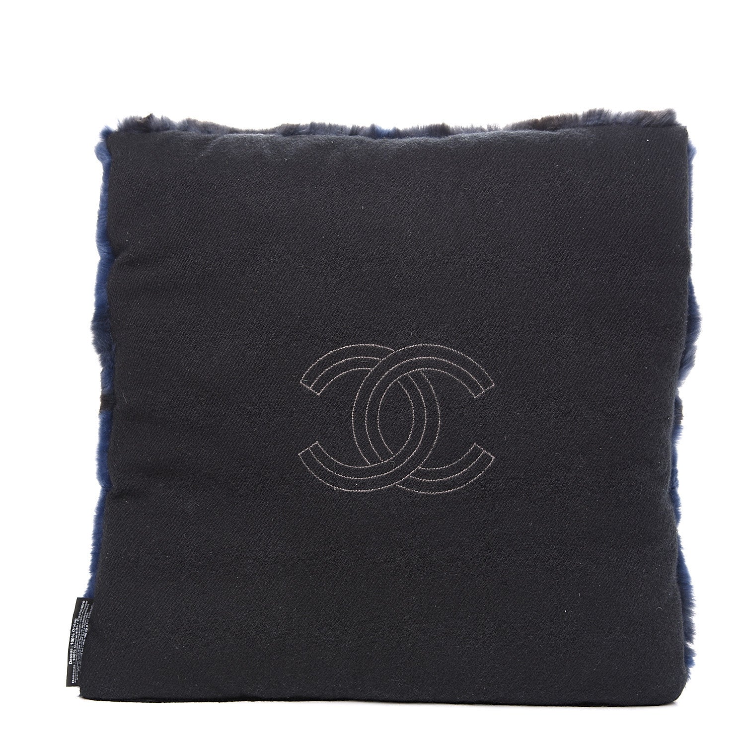 Chanel Orylag Cashmere CC Pillow Blue 2 of 7