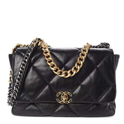 Chanel Goatskin Quilted Maxi 19 Flap Black 1 of 10