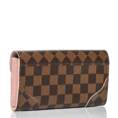 Louis Vuitton Damier Ebene Caissa Wallet Rose Ballerine 3 of 7