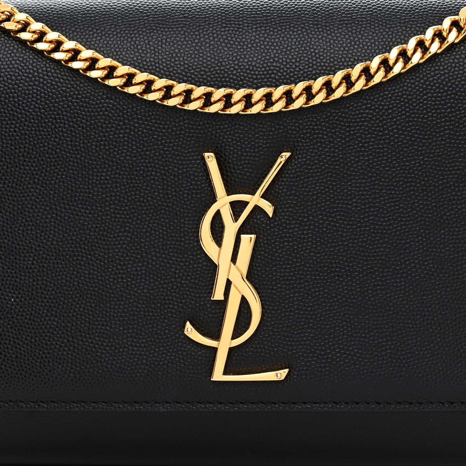 Saint Laurent Grain De Poudre Medium Classic Monogram Kate Satchel Black 8 of 10
